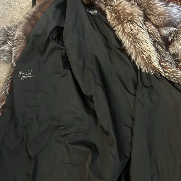 Silver Fox fur coat full length size large mint condition - Picture 8 of 14